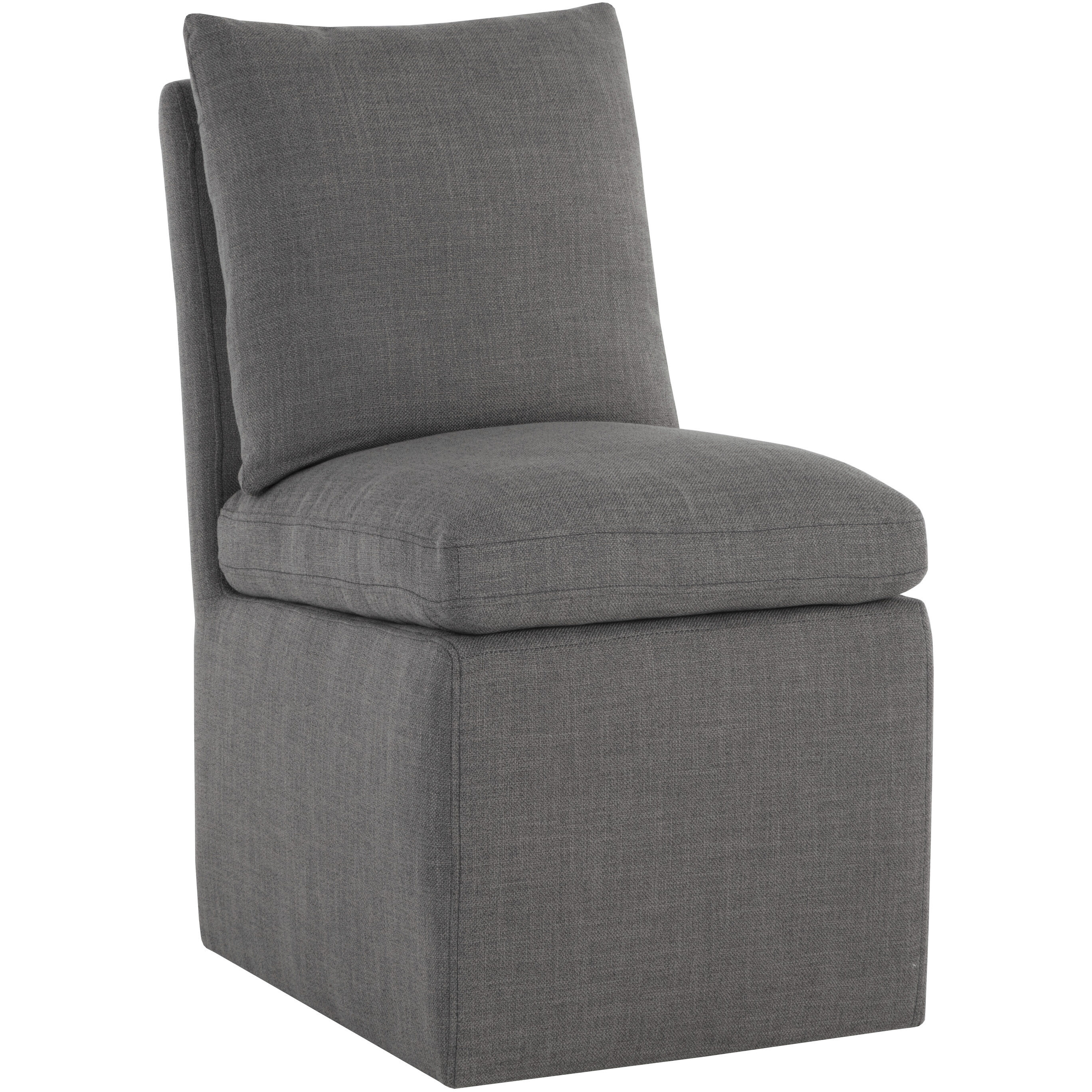 Glenrose Effie Smoke Wheeled Dining Chair, Wheeled